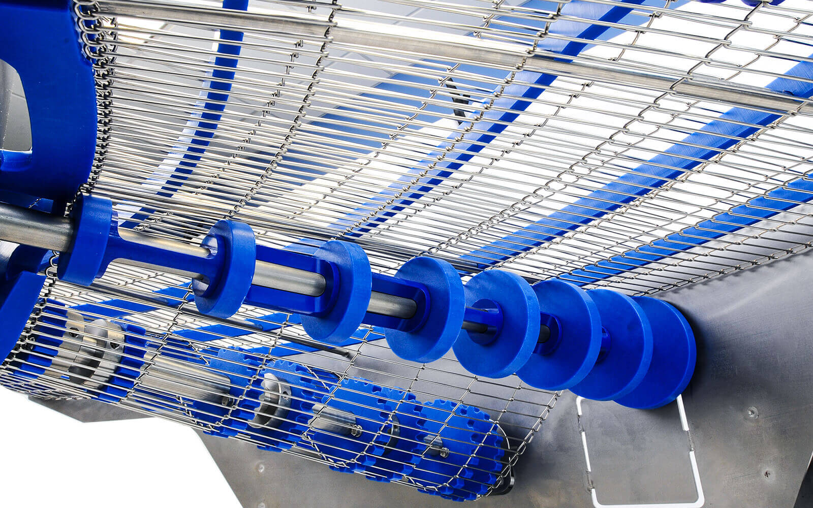 Wirebelt Flex-Turn® KurvenfördererWirebelt, Peak Performance, Effizienz, Kurvenförderer, Simply und Smart,höchste Produktionsqua­lität, zuverlässig, Flex-Turn® Kurvenförderer , Produktionskette, Produkte, Ausrichtung verändern, Produktinterface, Beschädi­gungsrisiken, empfindliche Produkte